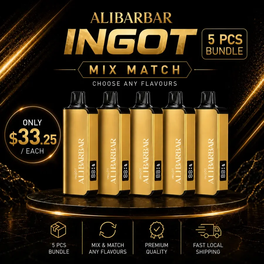 ALIBARBAR INGOT 9000 disposable vape five piece bundle